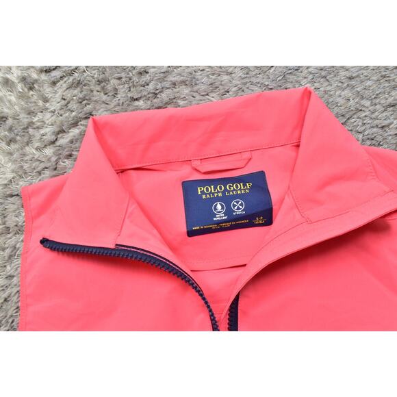 Polo Golf Ralph Lauren Pink Vest Full Zip Size S Polyester Women Solid - Picture 5 of 7